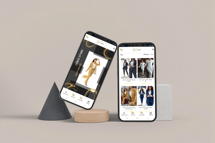 نمونه صفحات سایت لباس استور